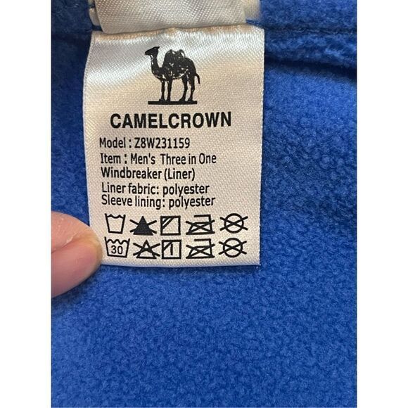 Camel Crown men’s large 3 in 1 jacket blue NWT - Picture 8 of 10